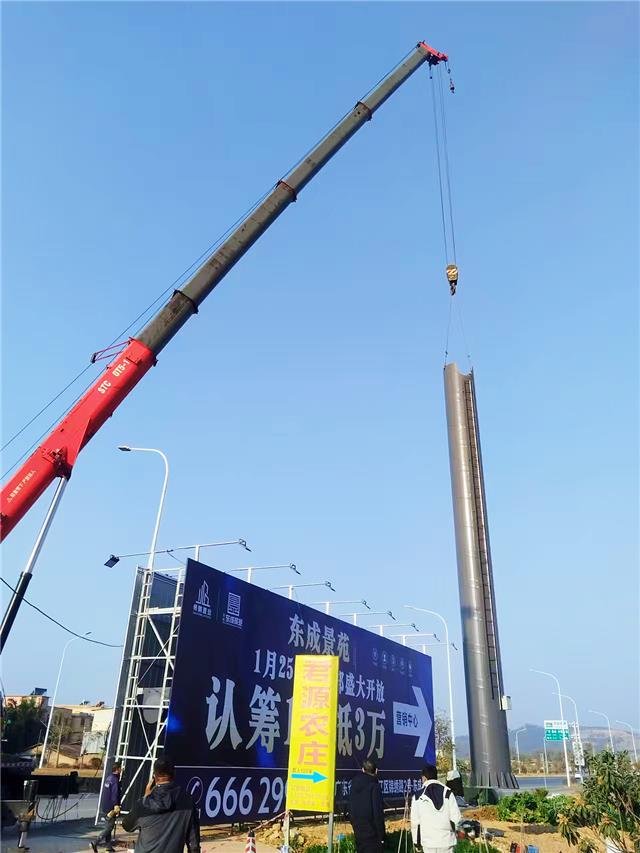 广东韶关的单立柱广告牌制
